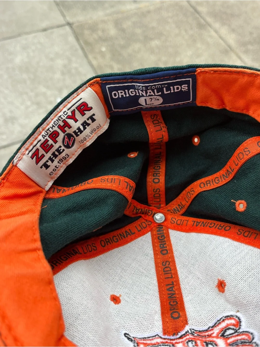Dark Green Baseball Cap with U of Miami Orange Monogram